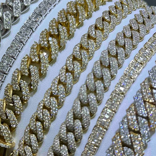 Diamond 14k Baguette Bracelet Iced Out 17 Grams Natural 💎