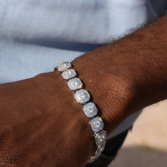 10mm Clustered Tennis Bracelet