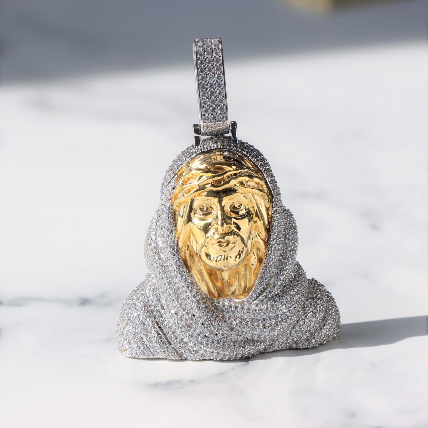 3D Iced Jesus Pendant