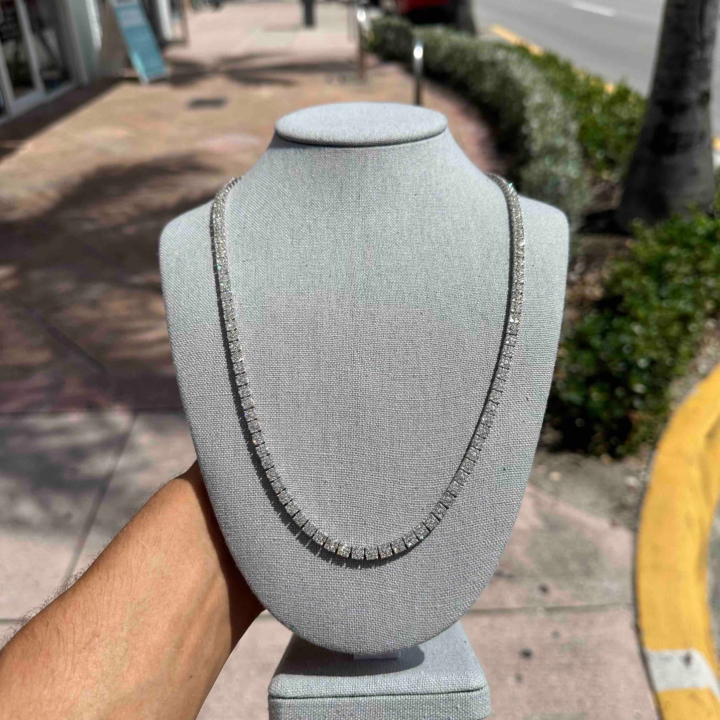 10k Diamond Baguette Chain