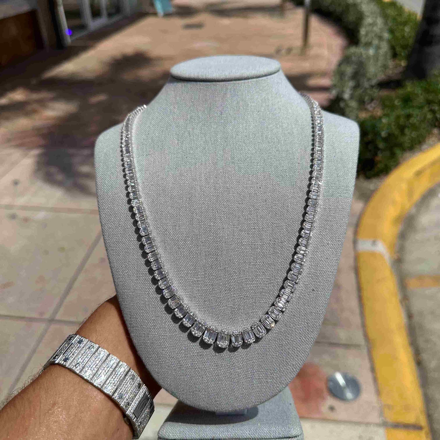VVS BAGUETTE CHAIN HANDMADE 14k | NATURAL DIAMONDS | 32 Cts 💎