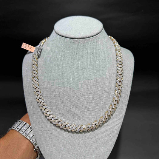 10k Two Tone Cuban Link Chain 27 cts VVS | 190 Grams