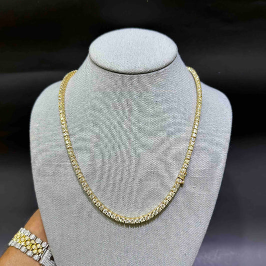 14k VS-1 Tennis Chain 25 CTs F-Color .20 Pointers
