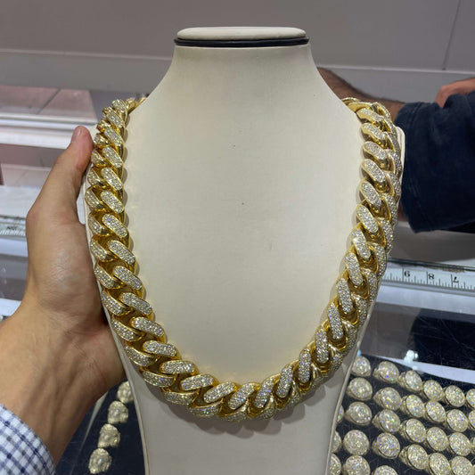 10k Kilo Bust Down Cuban Link Chain | 20+ Cts VS1 | 1000 Grams