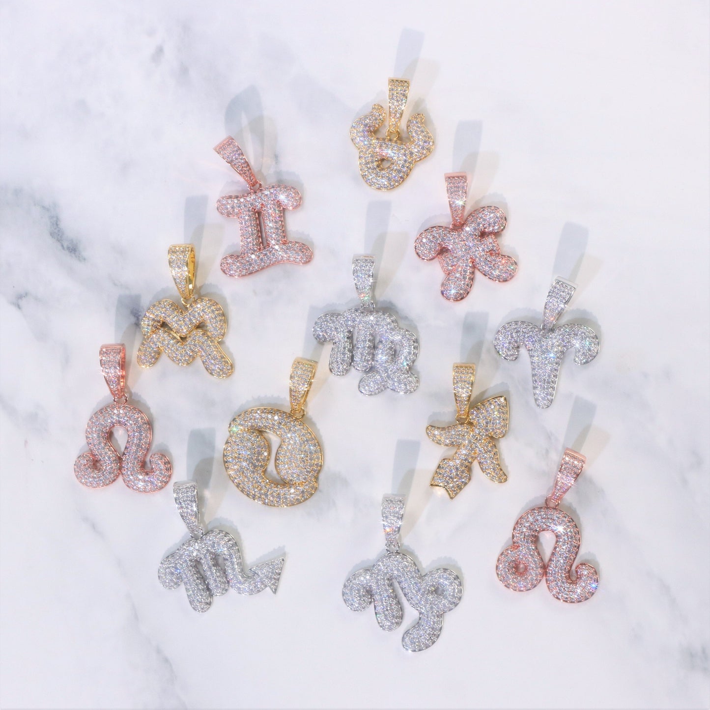 Women's Diamond Zodiac Pendant Necklace