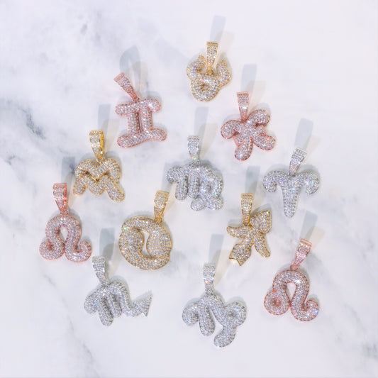 Women's Diamond Zodiac Pendant Necklace