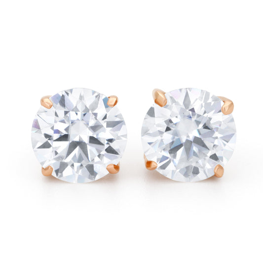 Round Cut Moissanite Stud Earrings