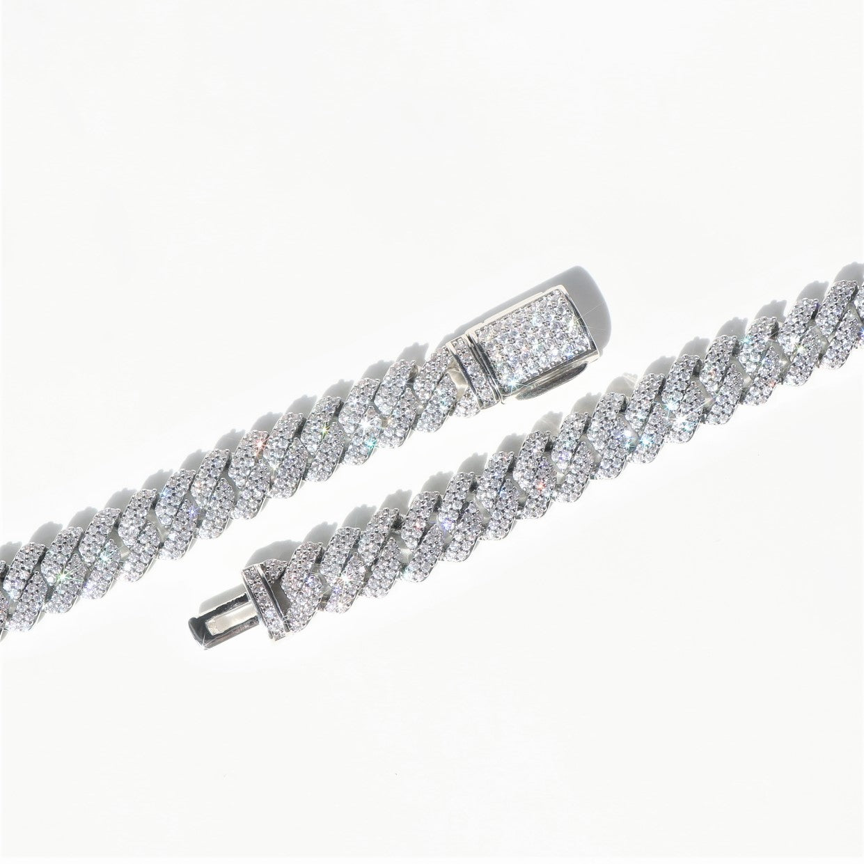 8mm Diamond Prong Cuban Chain