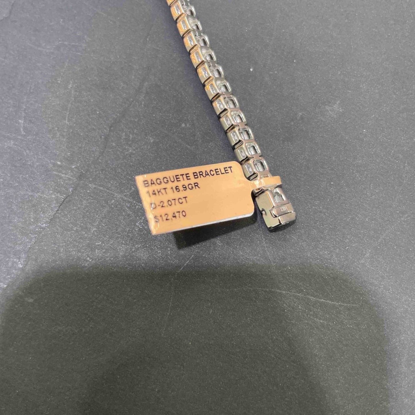 Diamond 14k Baguette Bracelet Iced Out 17 Grams Natural 💎