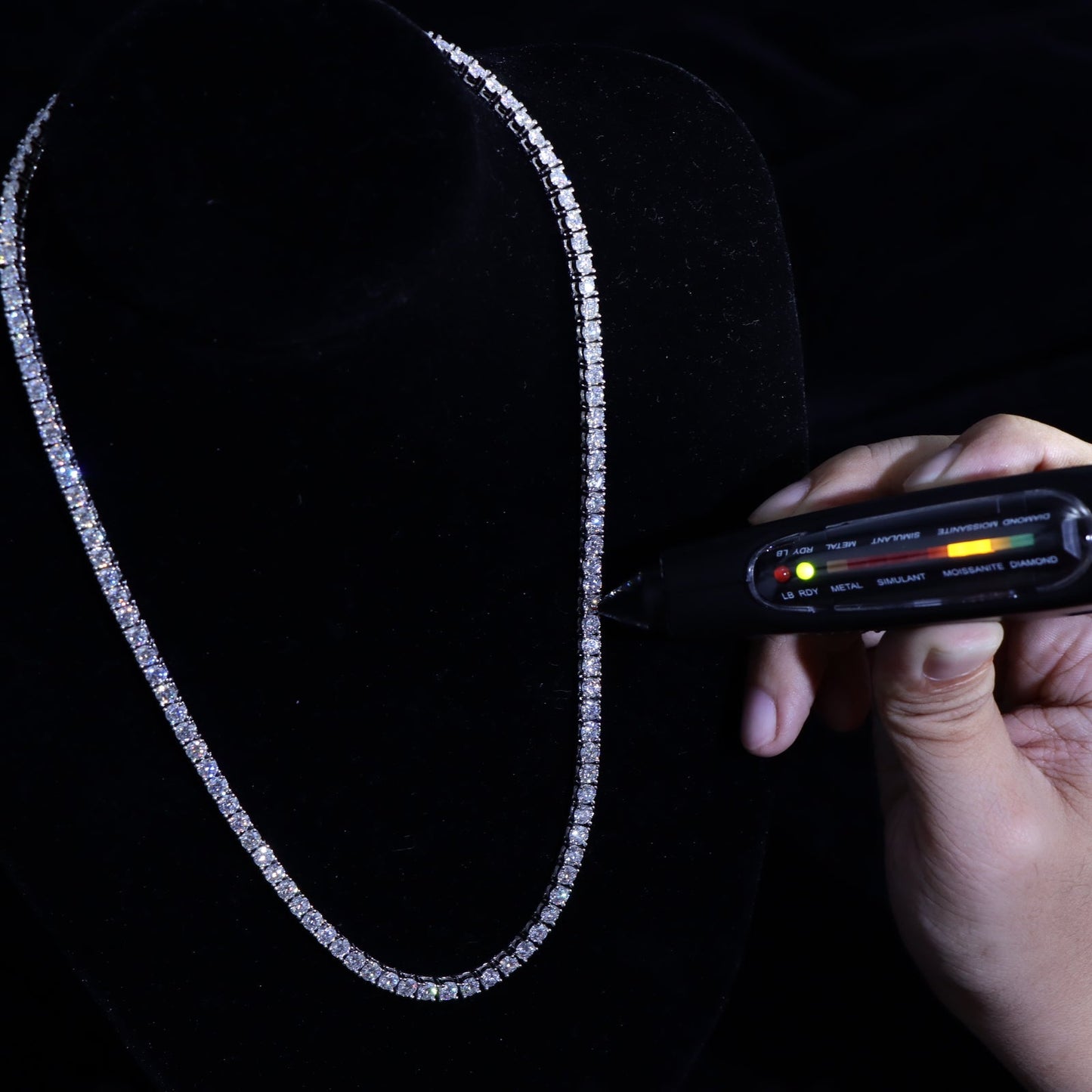 4mm Tennis Chain with Round Cut Diamond-Moissanite 50% OFF
