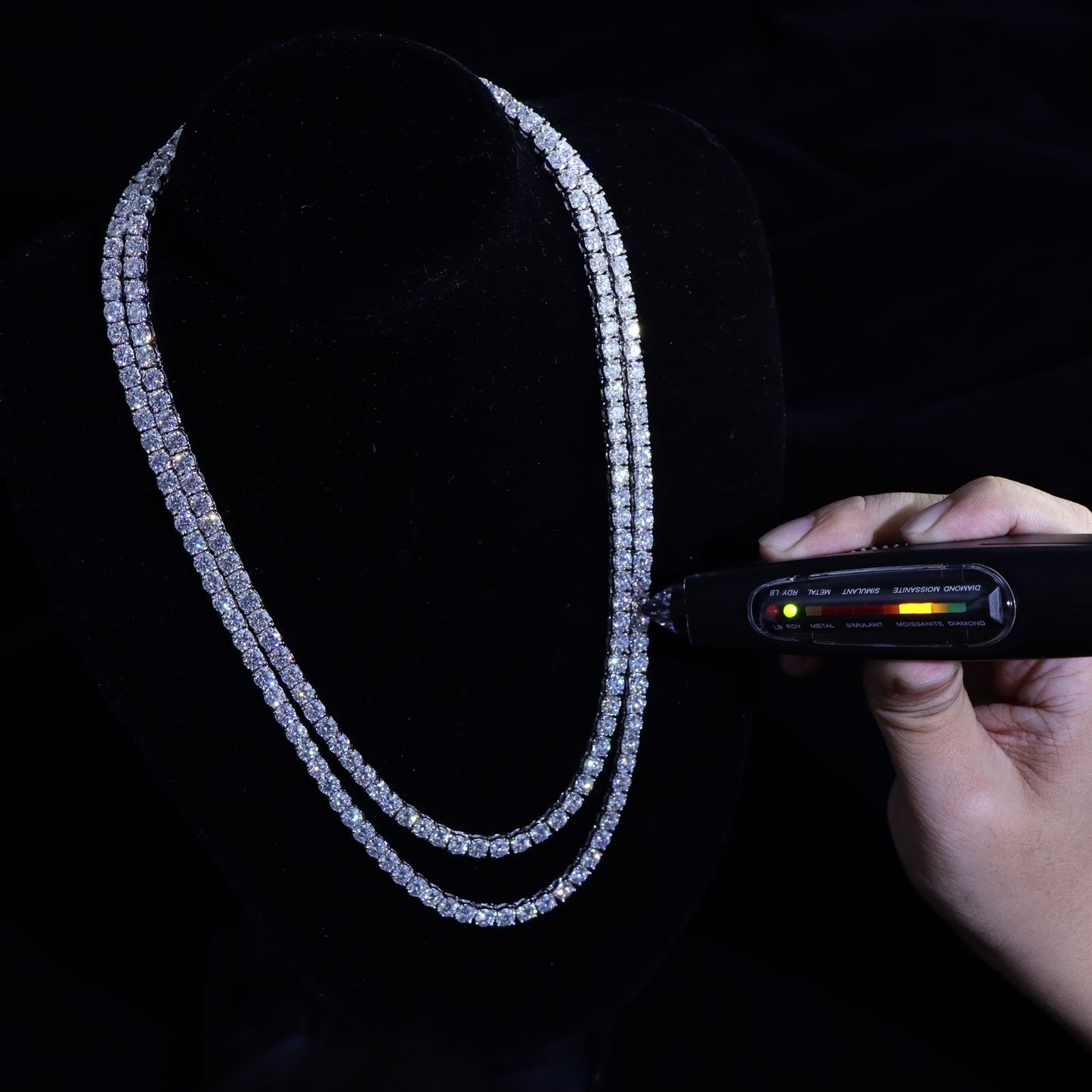 5mm Round Cut Diamond Tennis Chain-50% OFF Moissanite Chains