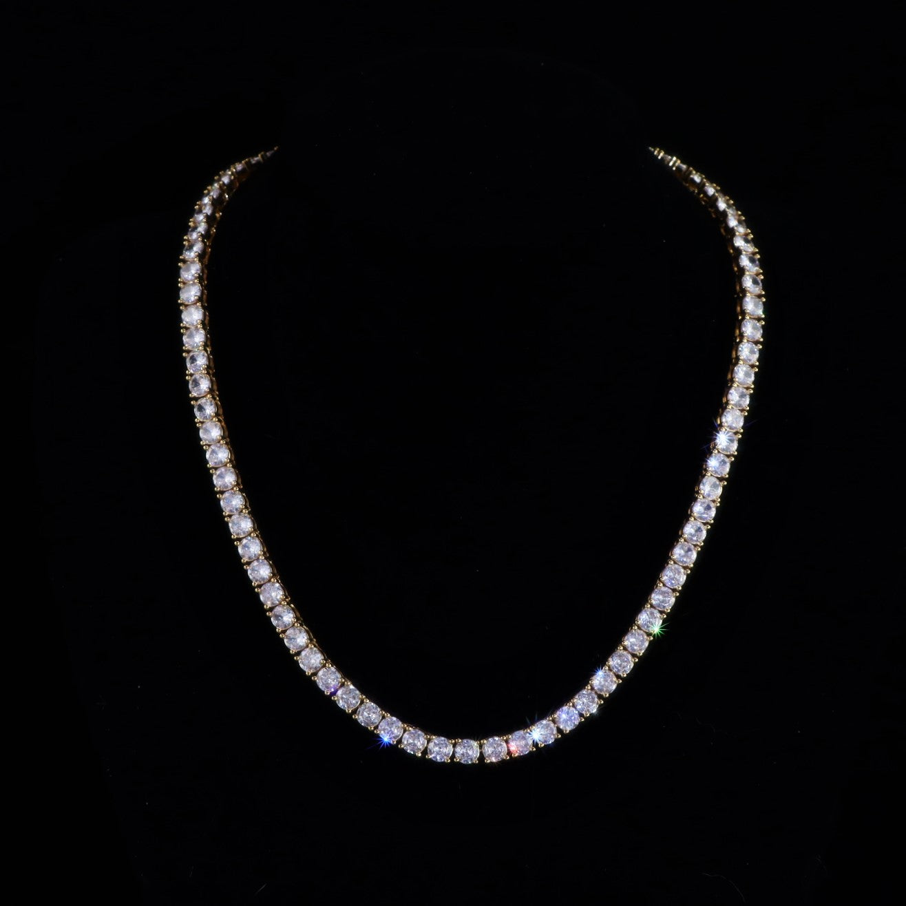 5mm Round Cut Diamond Tennis Chain-50% OFF Moissanite Chains