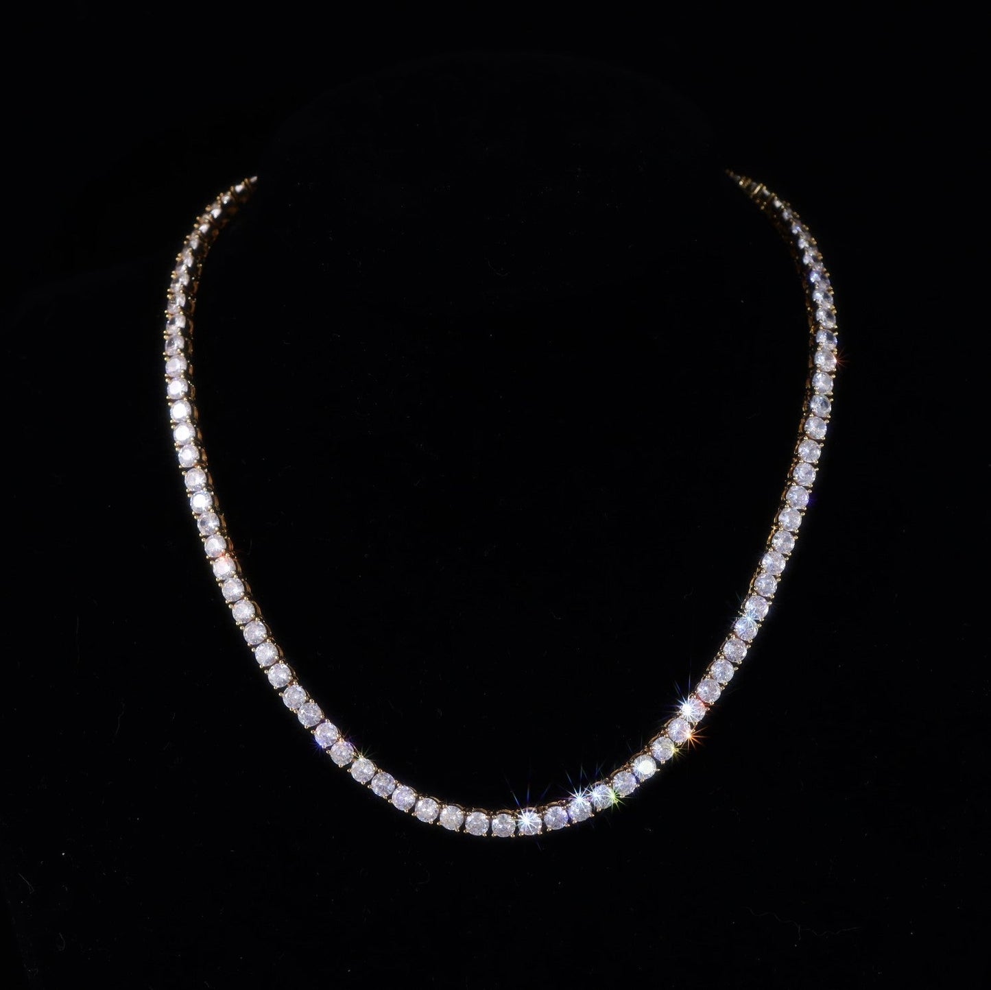 4mm Tennis Chain with Round Cut Diamond-Moissanite 50% OFF