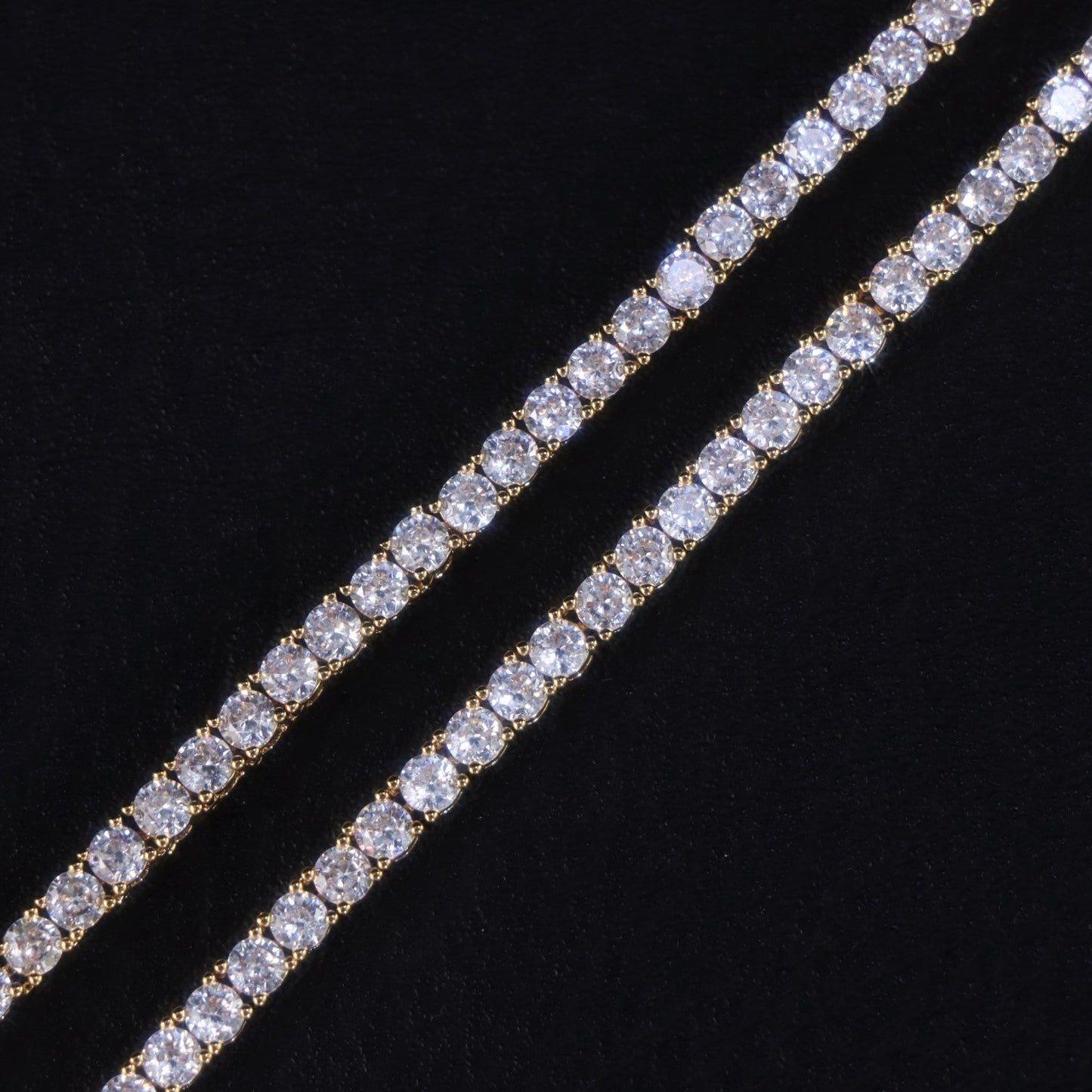 4mm Tennis Chain with Round Cut Diamond-Moissanite 50% OFF