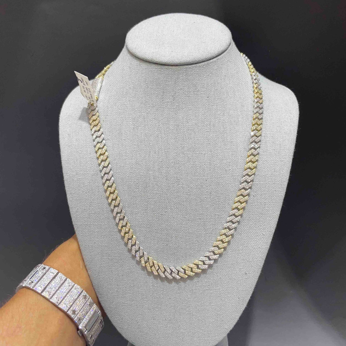 10k Two Tone 10MM Miami Cuban Link Chain Brand New