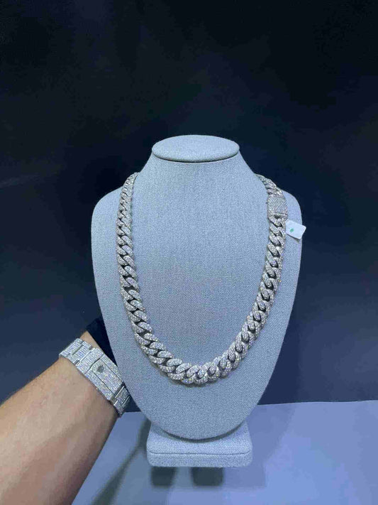 VVS Cuban Link White Gold Chain 14k
