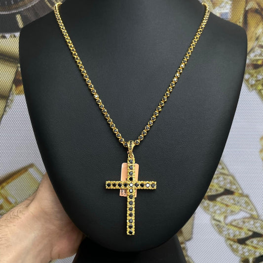 14k Black Diamond Cross