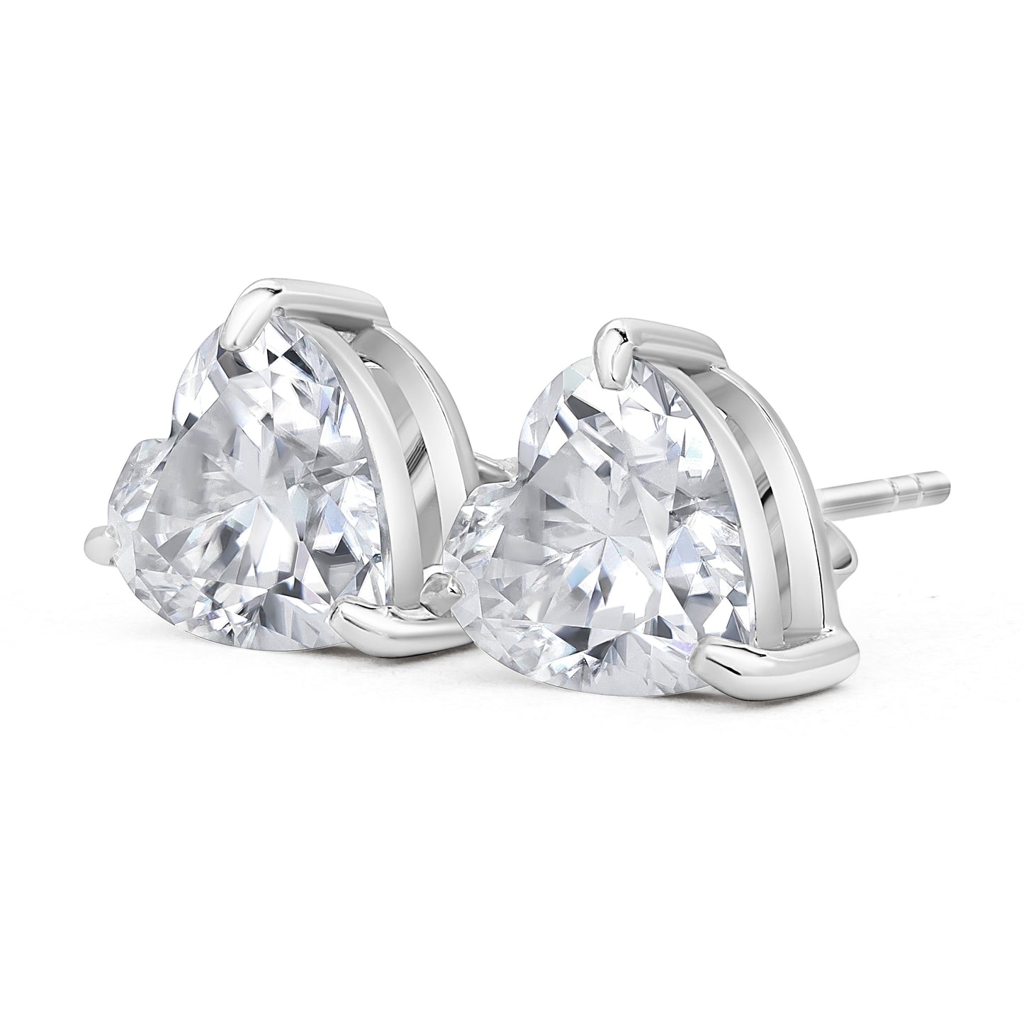 Heart Shape Moissanite Stud Earrings