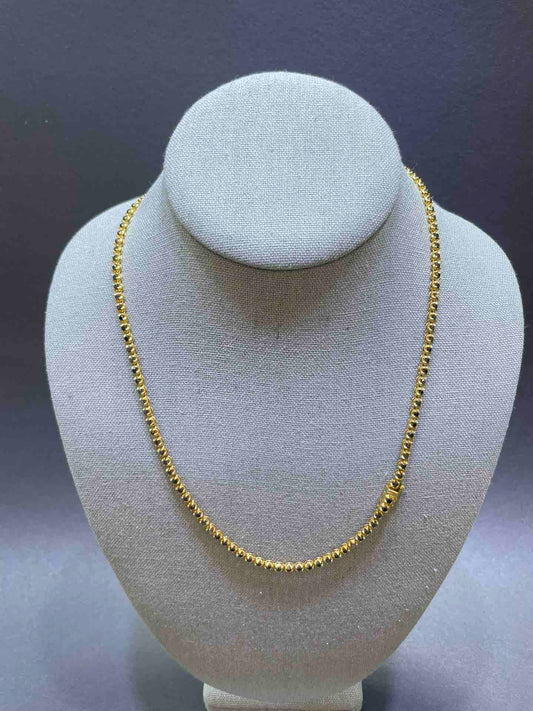 14k Black Diamond Tennis Chain | 6 cts VS1 | Yellow Gold