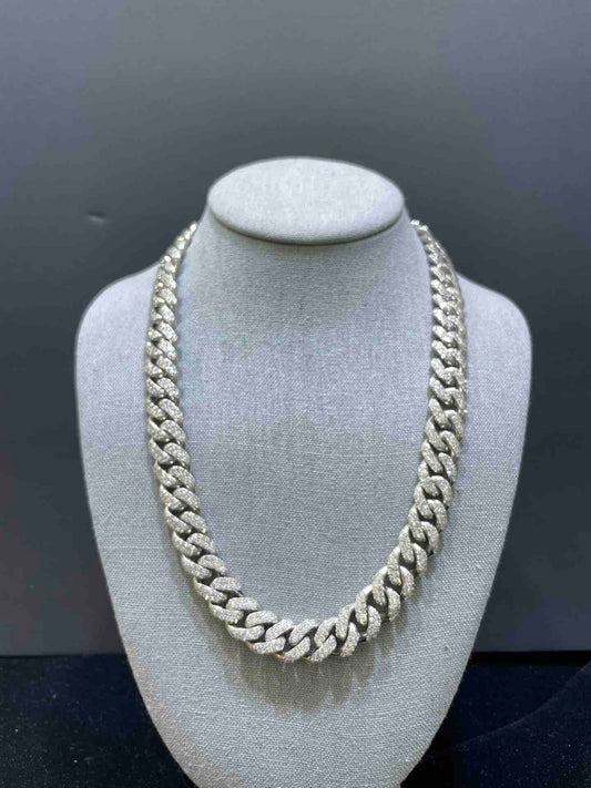 14K ICED OUT CUBAN LINK VVS1 22INCH 241 Grams
