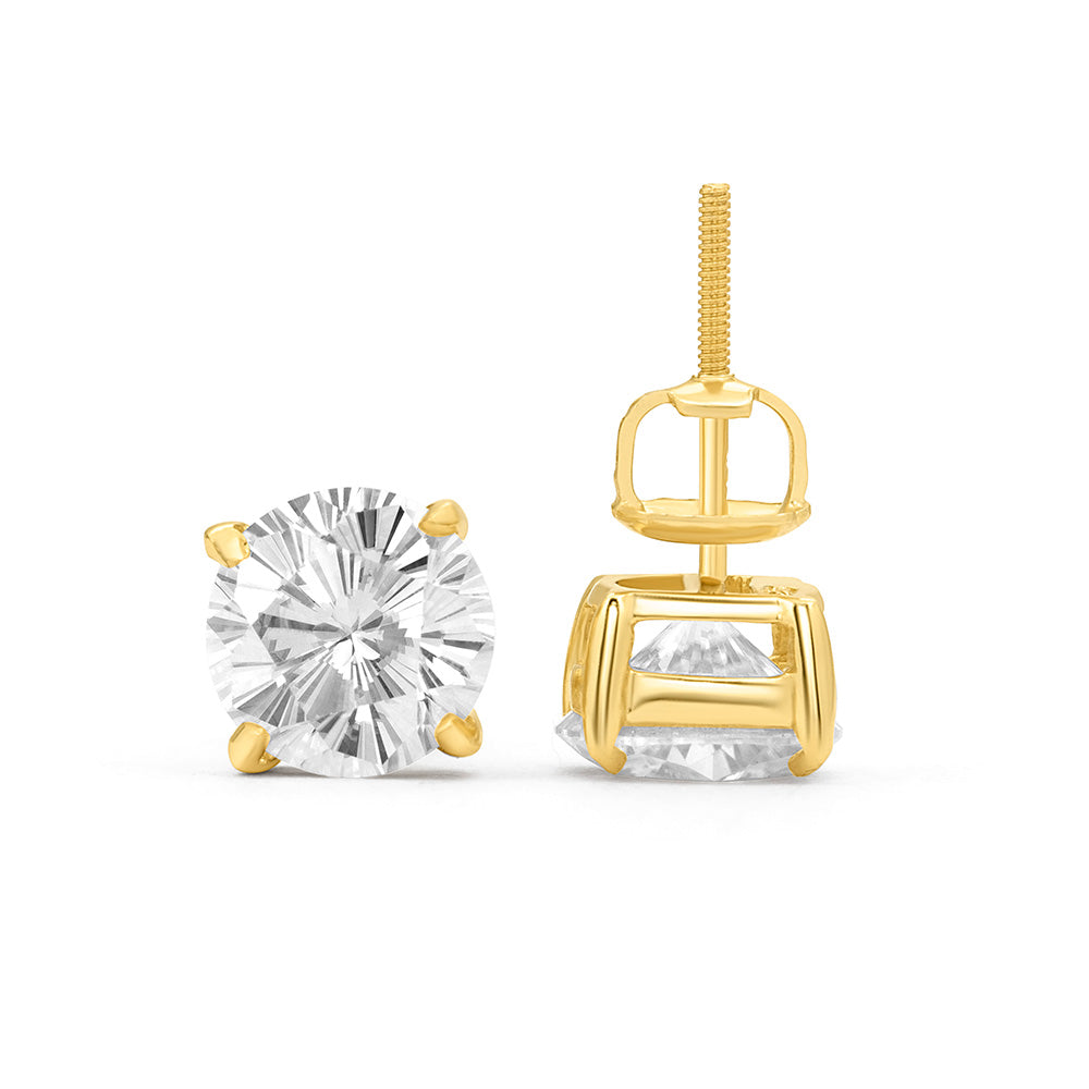 Sakura Cut Solitaire Stud Earrings