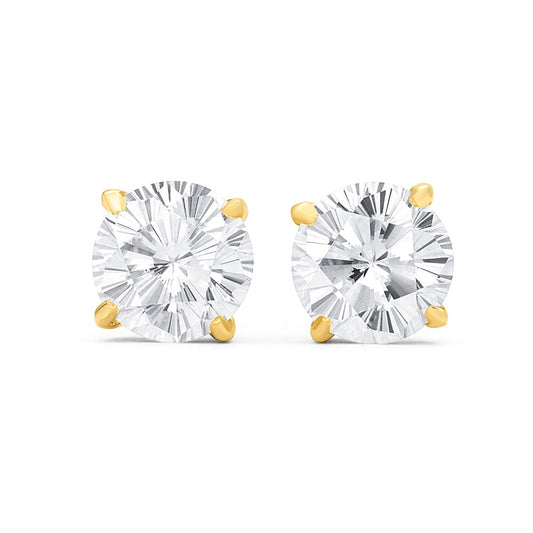 Sakura Cut Solitaire Stud Earrings