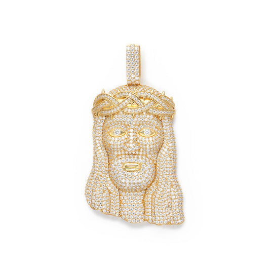 Large Thorn Crown Jesus Pendant