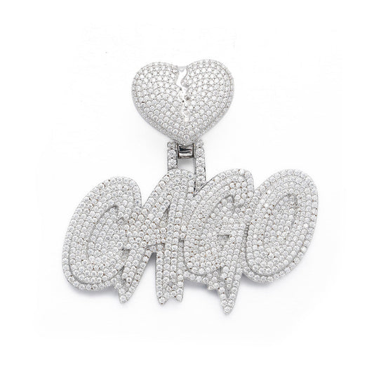 Moissanite Trendy Custom Letter Pendant