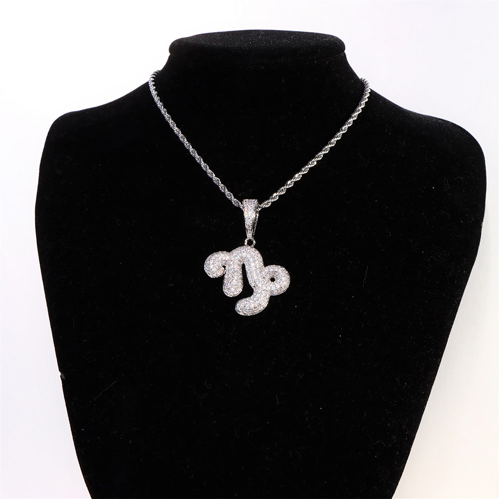 Women's Diamond Zodiac Pendant Necklace
